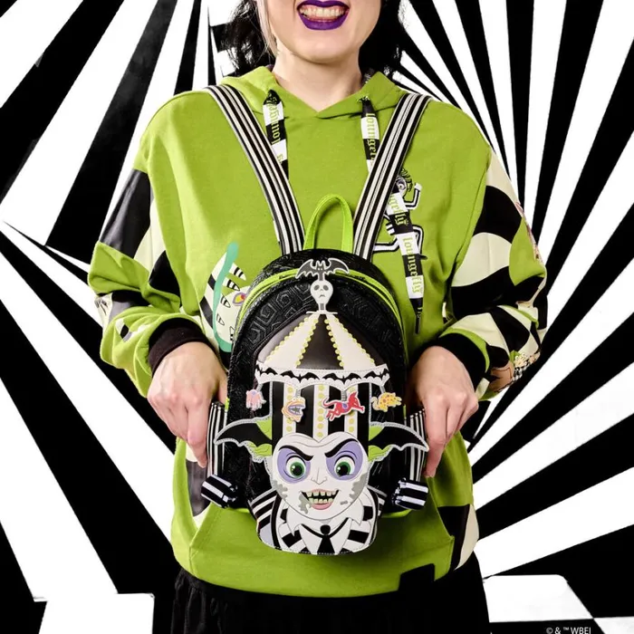 Beetlejuice Carousel Hat Light Up Cosplay Mini Backpack Unisex Loungefly Backpacks