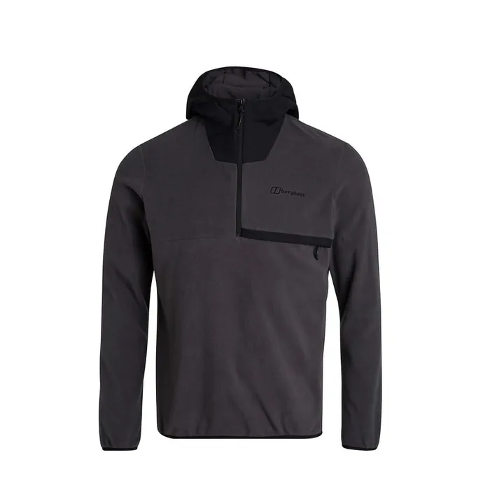 Berghaus Fleece Aslam Hooded Half Zip Fleece 8211 Grey 8211 Men