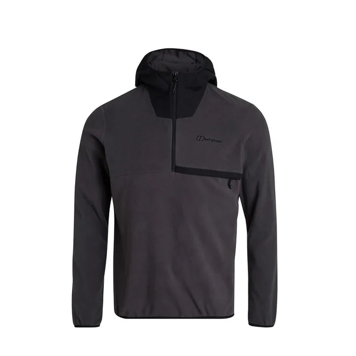 Berghaus Fleece Aslam Hooded Half Zip Fleece 8211 Grey 8211 Men