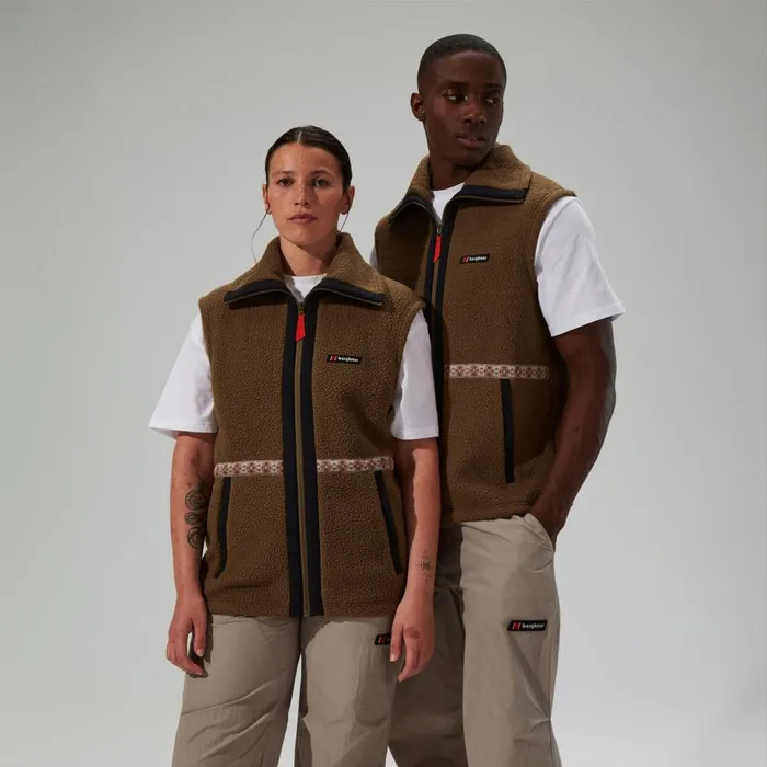 Berghaus Fleece Rhynie Aztec Fleece Gilet 8211 BrownBlack 8211 MenWomen