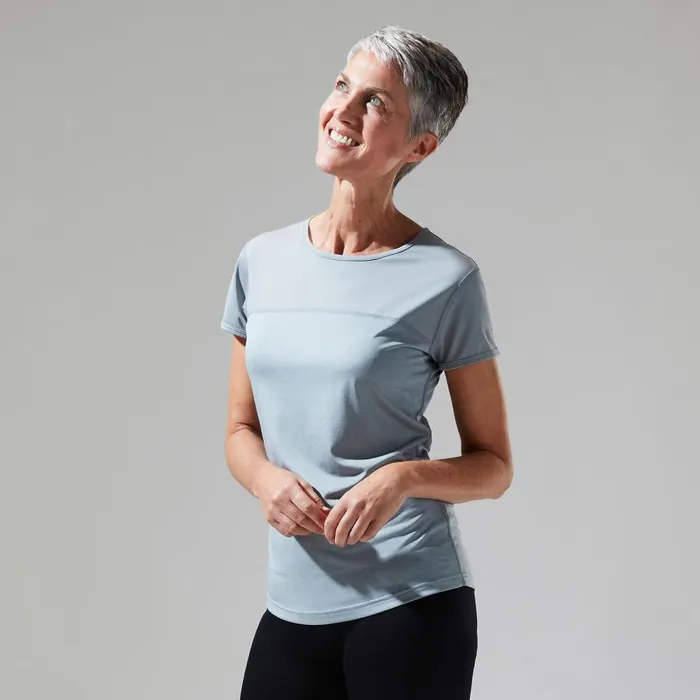 Berghaus TShirts Voyager Tech Tee Super Stretch Crew 8211 GreyLight Grey 8211 Women