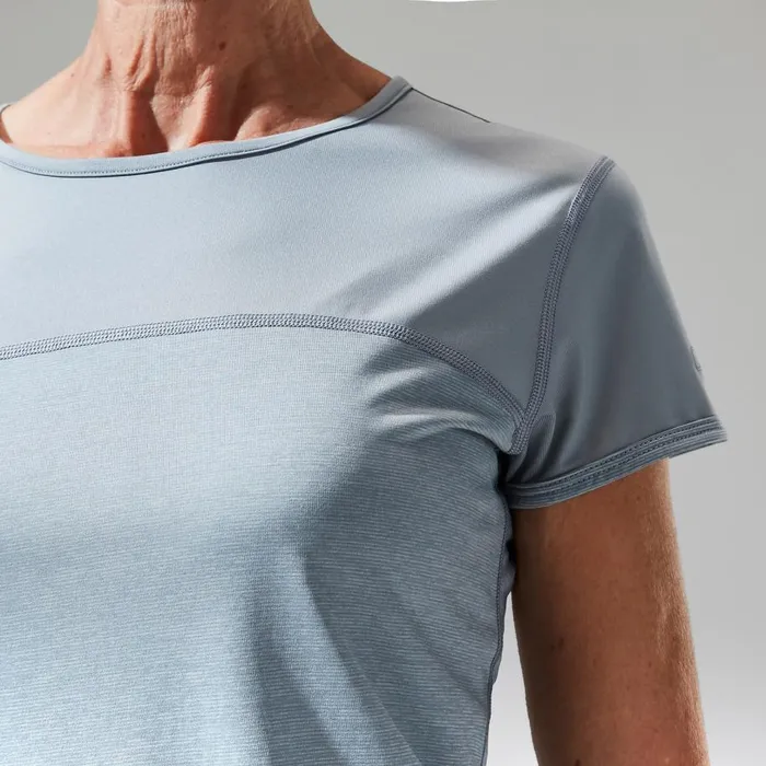 Berghaus TShirts Voyager Tech Tee Super Stretch Crew 8211 GreyLight Grey 8211 Women