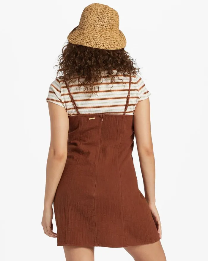 Billabong Dresses Stay Awhile Mini Dress Toasted Coconut 8211 Women Billabong Dresses Stay Awhile Mini Dress Toasted Coconut 8211 Women
