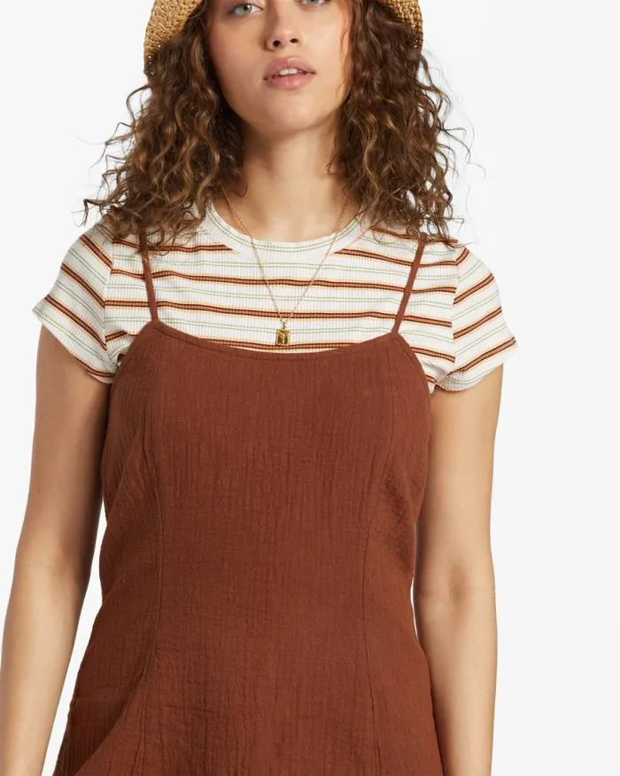 Billabong Dresses Stay Awhile Mini Dress Toasted Coconut 8211 Women Billabong Dresses Stay Awhile Mini Dress Toasted Coconut 8211 Women