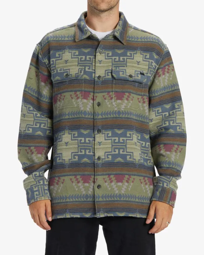Billabong Flannels Offshore Jacquard Flannel Long Sleeve Shirt Sage 8211 Men Billabong Flannels Offshore Jacquard Flannel Long Sleeve Shirt Sage 8211 Men