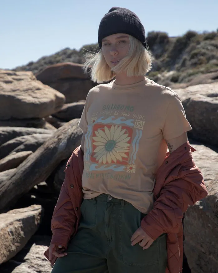 Billabong Graphic Tees and Tanks ADiv TShirt Wet Sand 8211 Women