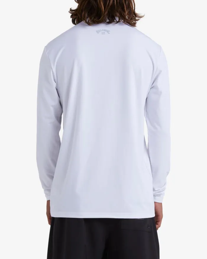 Billabong Rashguards and Surf Tees All Day Wave Loose Fit Long Sleeve Surf Tee White 8211 Men