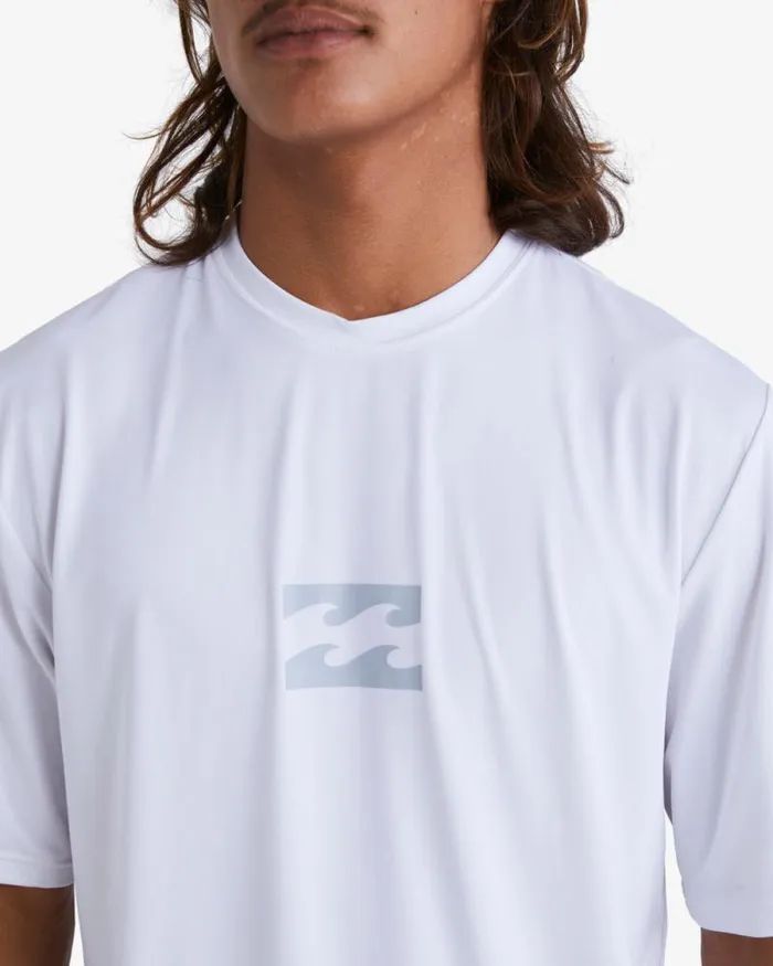 Billabong Rashguards and Surf Tees All Day Wave Loose Fit Short Sleeve Surf Tee White 8211 Men Billabong Rashguards and Surf Tees All Day Wave Loose Fit Short Sleeve Surf Tee White 8211 Men