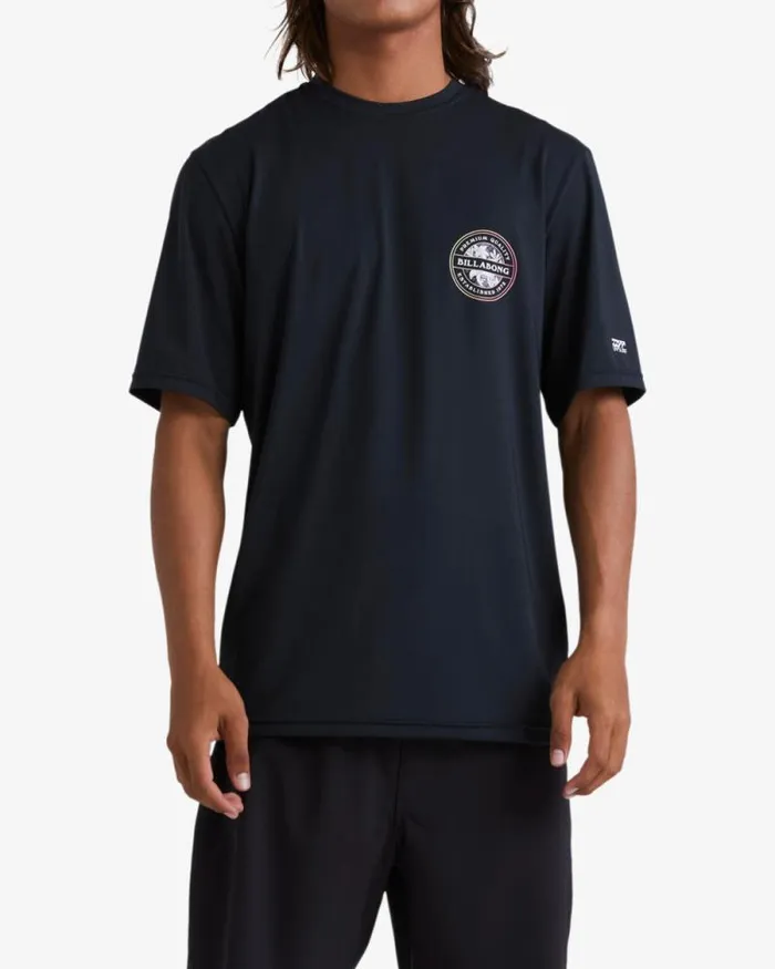 Billabong Rashguards and Surf Tees Rotor Loose Fit Short Sleeve Surf Tee Black 8211 Men Billabong Rashguards and Surf Tees Rotor Loose Fit Short Sleeve Surf Tee Black 8211 Men