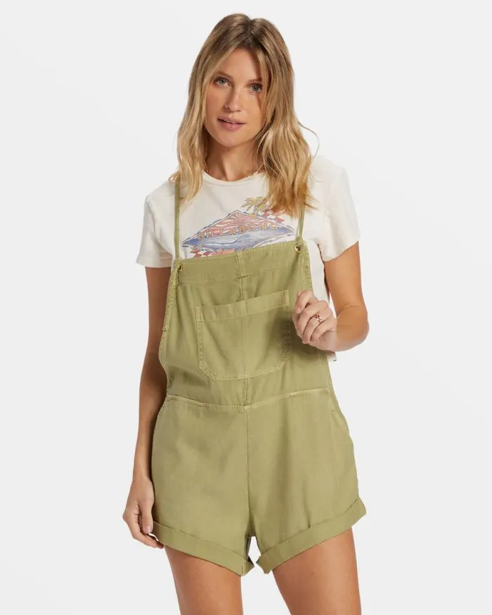 Billabong Rompers and Jumpsuits Wild Pursuit Romper Avocado 8211 Women
