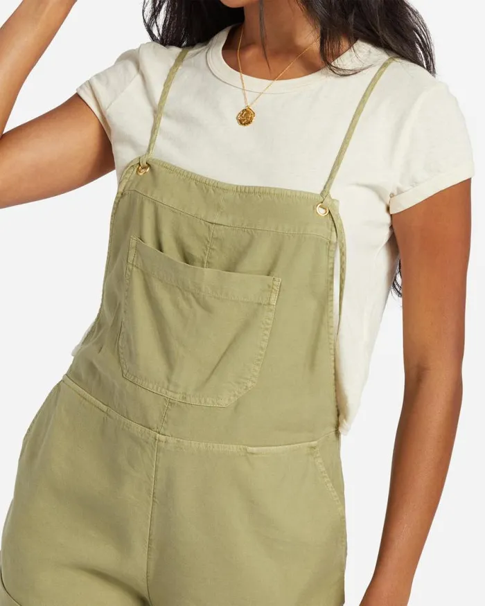 Billabong Rompers and Jumpsuits Wild Pursuit Romper Avocado 8211 Women Billabong Rompers and Jumpsuits Wild Pursuit Romper Avocado 8211 Women