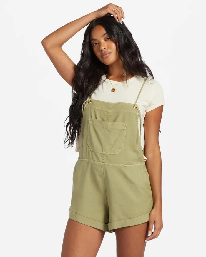 Billabong Rompers and Jumpsuits Wild Pursuit Romper Avocado 8211 Women Billabong Rompers and Jumpsuits Wild Pursuit Romper Avocado 8211 Women