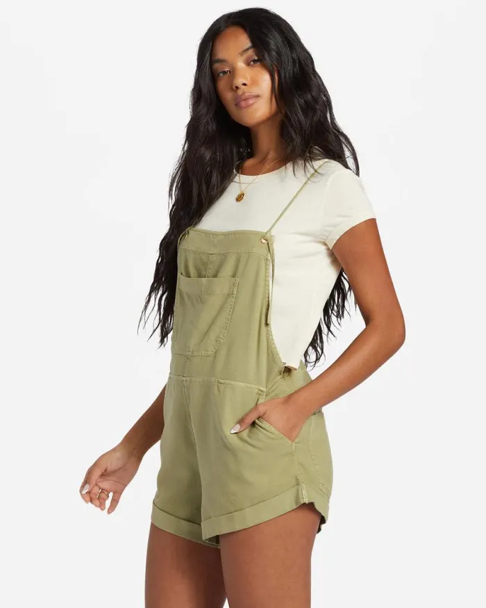 Billabong Rompers and Jumpsuits Wild Pursuit Romper Avocado 8211 Women Billabong Rompers and Jumpsuits Wild Pursuit Romper Avocado 8211 Women