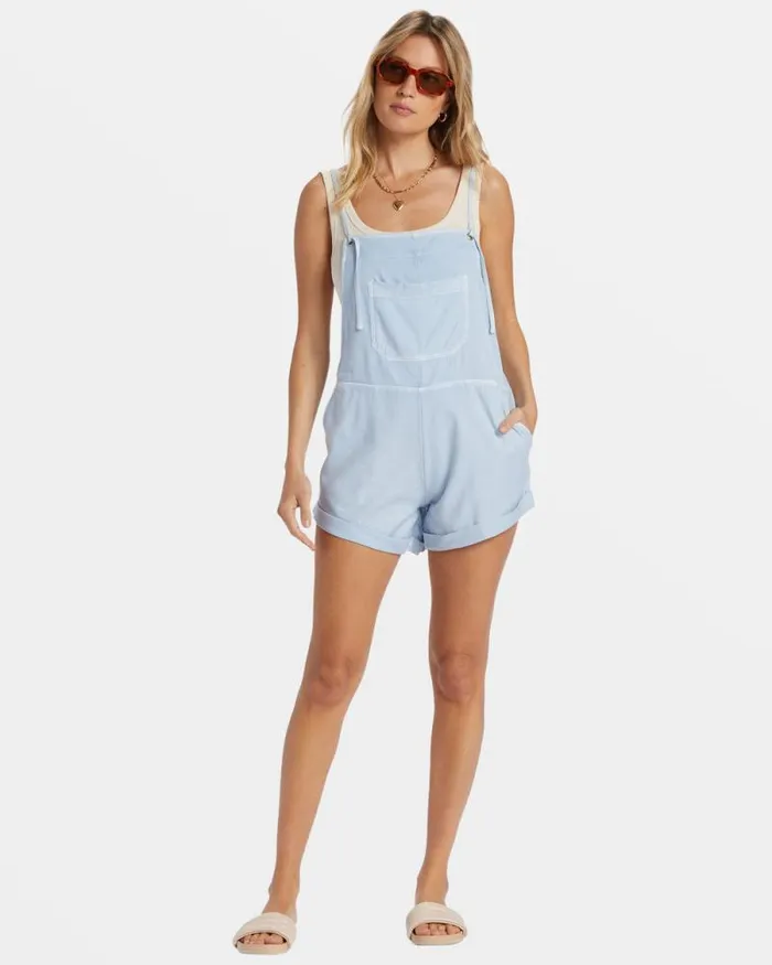 Billabong Rompers and Jumpsuits Wild Pursuit Romper Washed Chambray 8211 Women Billabong Rompers and Jumpsuits Wild Pursuit Romper Washed Chambray 8211 Women