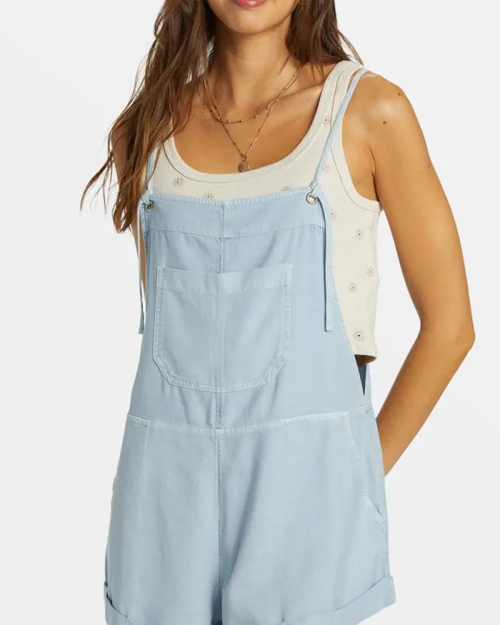 Billabong Rompers and Jumpsuits Wild Pursuit Romper Washed Chambray 8211 Women Billabong Rompers and Jumpsuits Wild Pursuit Romper Washed Chambray 8211 Women