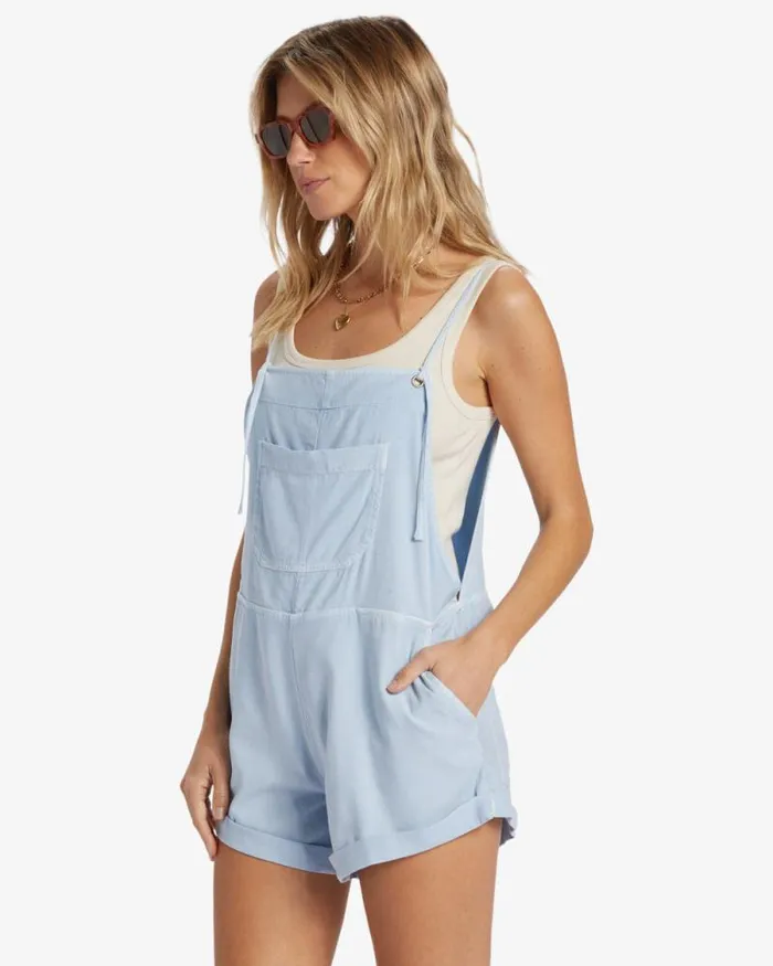 Billabong Rompers and Jumpsuits Wild Pursuit Romper Washed Chambray 8211 Women Billabong Rompers and Jumpsuits Wild Pursuit Romper Washed Chambray 8211 Women