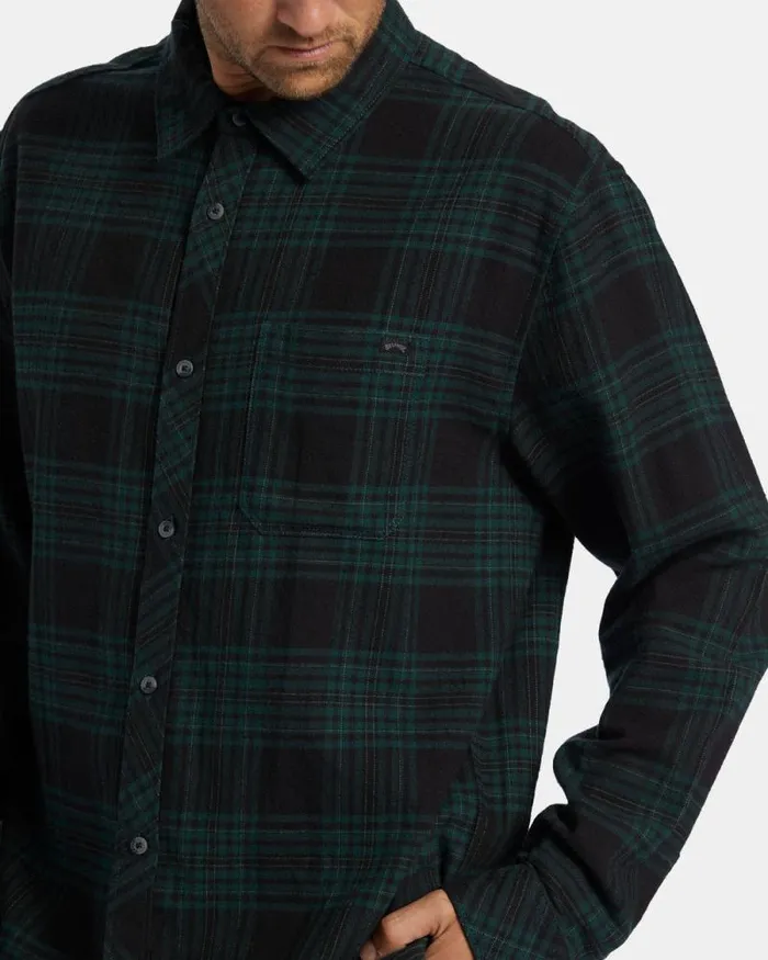 Billabong Shirts Coastline Long Sleeve Flannel Shirt Black 8211 Men Billabong Shirts Coastline Long Sleeve Flannel Shirt Black 8211 Men