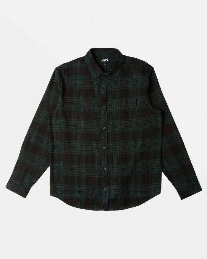 Billabong Shirts Coastline Long Sleeve Flannel Shirt Black 8211 Men Billabong Shirts Coastline Long Sleeve Flannel Shirt Black 8211 Men