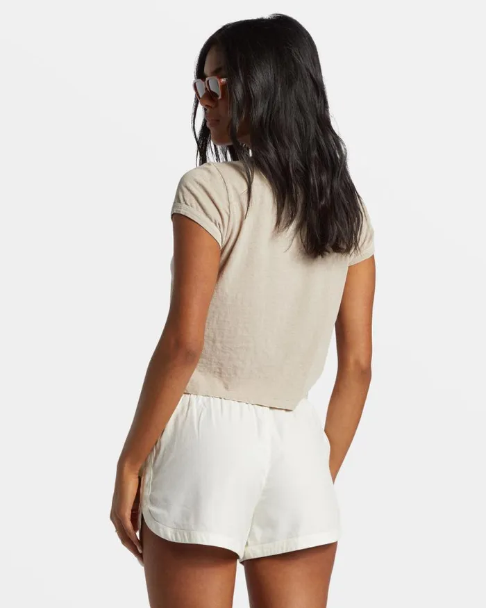 Billabong Shorts Road Trippin Elastic Waist Shorts Salt Crystal 8211 Women Billabong Shorts Road Trippin Elastic Waist Shorts Salt Crystal 8211 Women