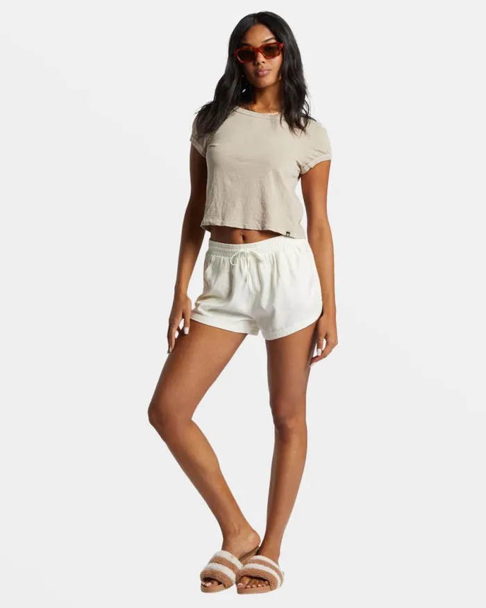 Billabong Shorts Road Trippin Elastic Waist Shorts Salt Crystal 8211 Women Billabong Shorts Road Trippin Elastic Waist Shorts Salt Crystal 8211 Women