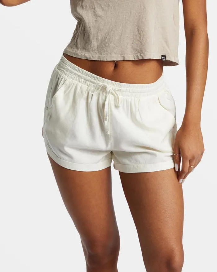 Billabong Shorts Road Trippin Elastic Waist Shorts Salt Crystal 8211 Women Billabong Shorts Road Trippin Elastic Waist Shorts Salt Crystal 8211 Women
