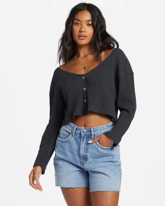 Billabong Sweaters Easy As Knit Black Sands 8211 Women