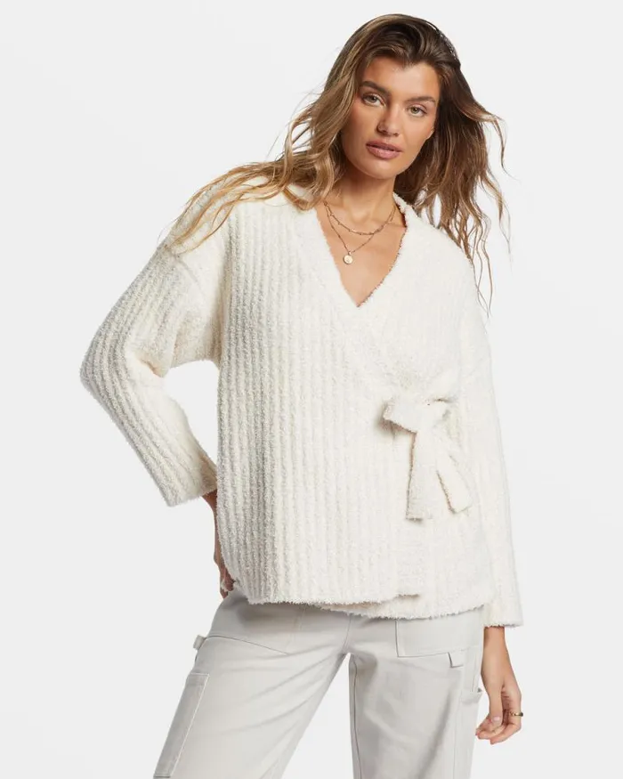 Billabong Sweaters Soft Sand Wrap Cardigan White Cap 8211 Women Billabong Sweaters Soft Sand Wrap Cardigan White Cap 8211 Women