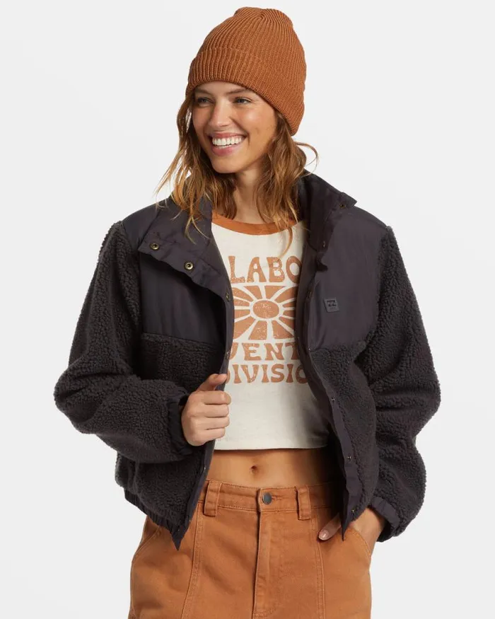 Billabong Sweatshirts and Fleece Lost Trails Jacket Black Sands 8211 Women