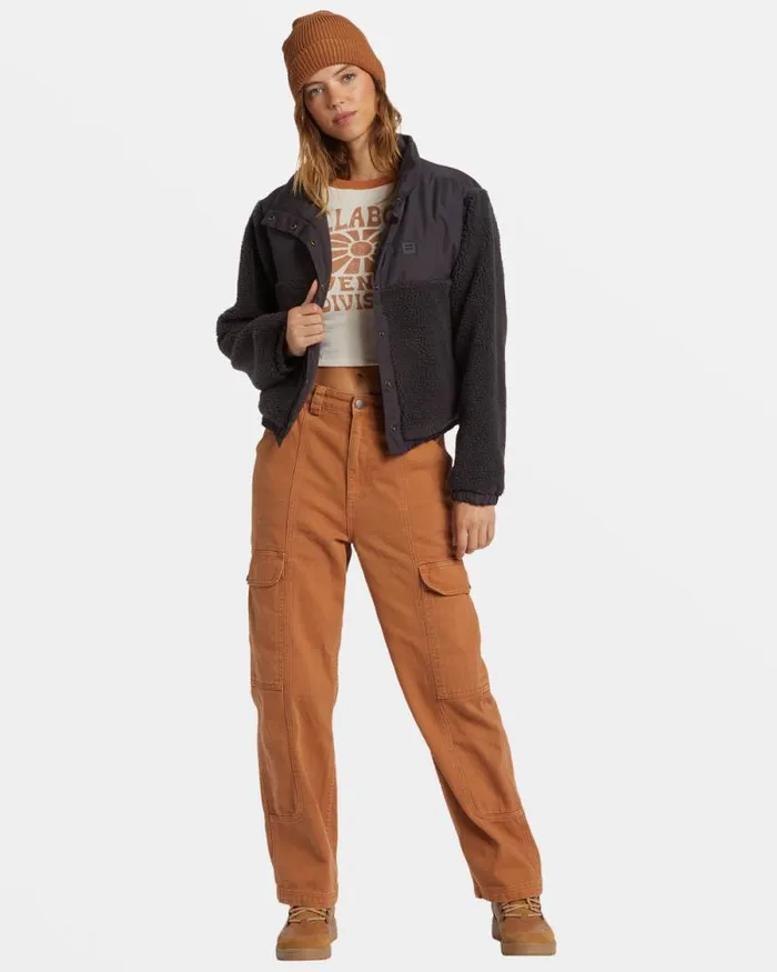 Billabong Sweatshirts and Fleece Lost Trails Jacket Black Sands 8211 Women Billabong Sweatshirts and Fleece Lost Trails Jacket Black Sands 8211 Women