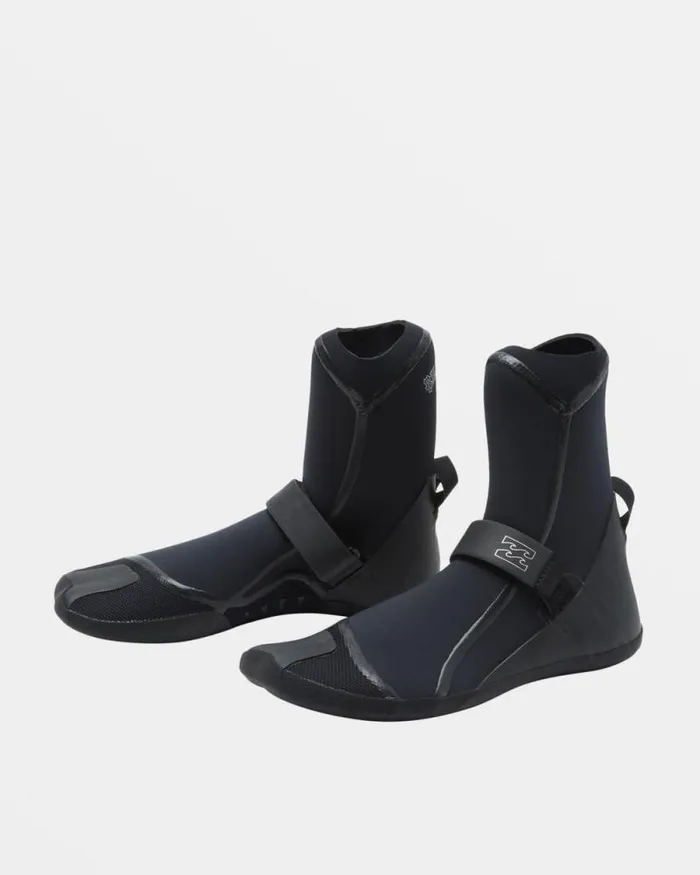 Billabong Wetsuit Accessories 7mm Furnace Upcycler Hidden Split Toe Wetsuit Boots Black 8211 Men