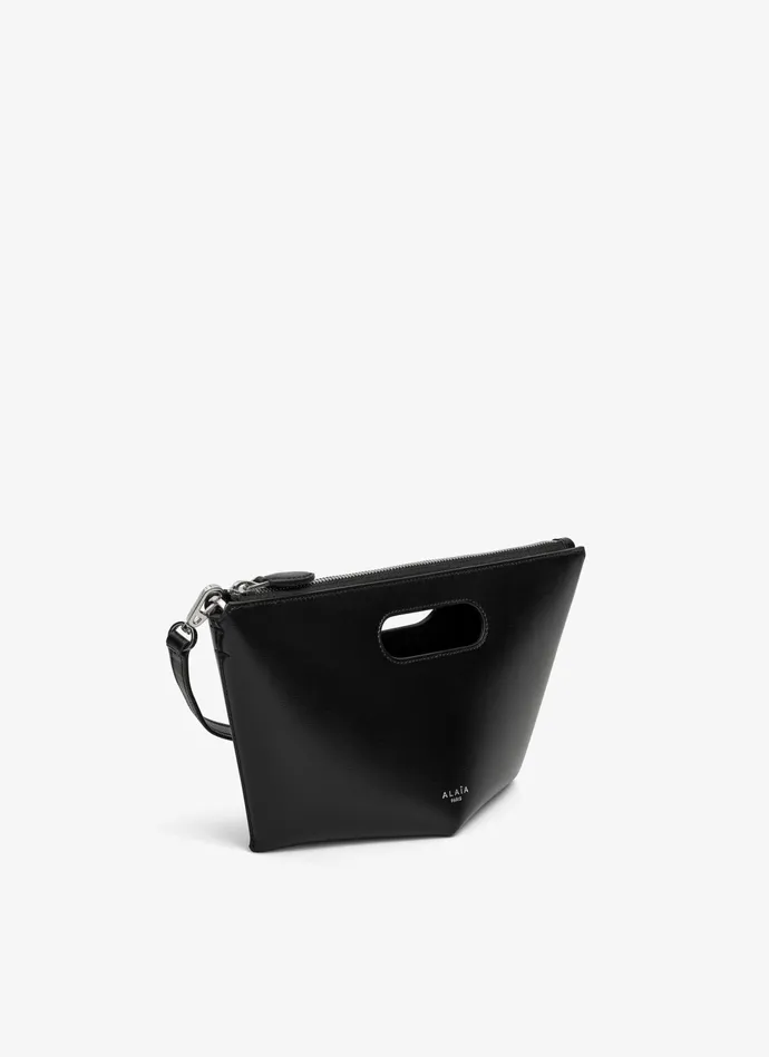 Black FOLDED ZIPPED BAG IN CALFSKIN Women Alaa Tote Bags