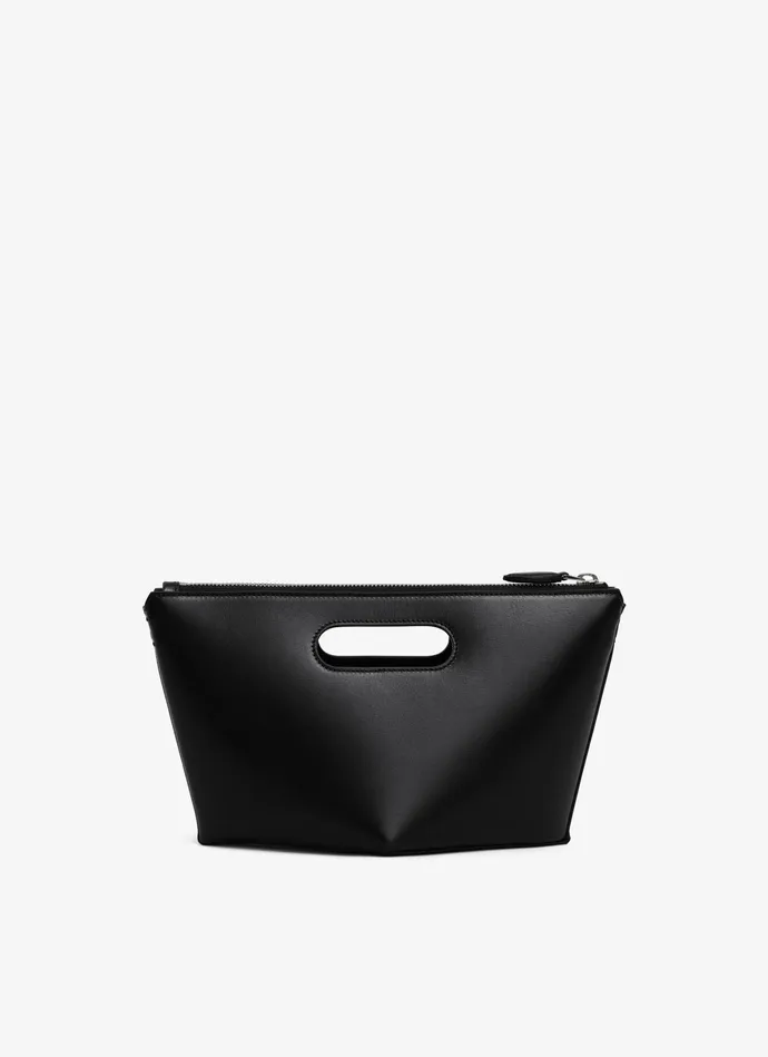 Black FOLDED ZIPPED BAG IN CALFSKIN Women Alaa Tote Bags