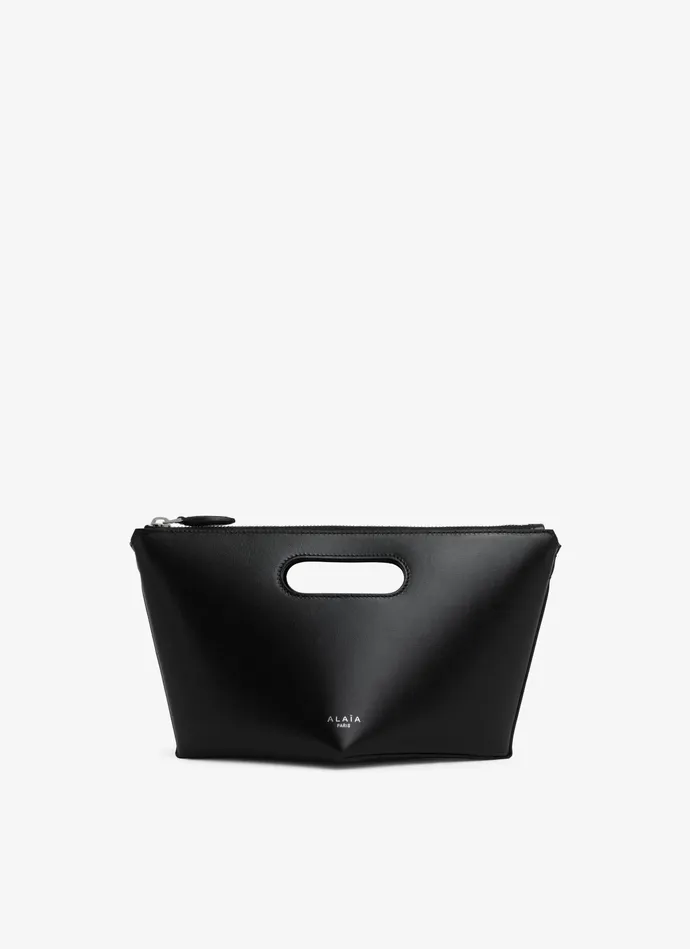 Black FOLDED ZIPPED BAG IN CALFSKIN Women Alaa Tote Bags