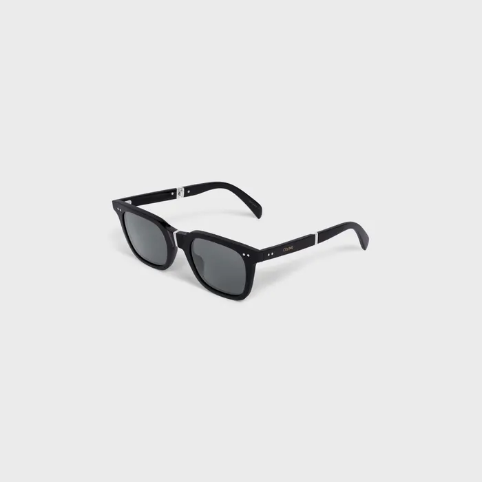 Black Frame 44 Sunglasses In Acetate With Metal Black Men CELINE SUNGLASSES Black Frame 44 Sunglasses In Acetate With Metal Black Men CELINE SUNGLASSES