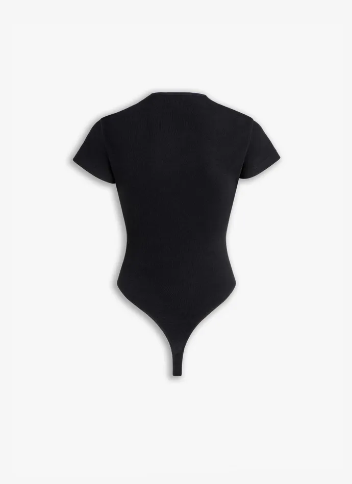 Black NECKLINE BODY Women Alaa Bodysuits and Leggings