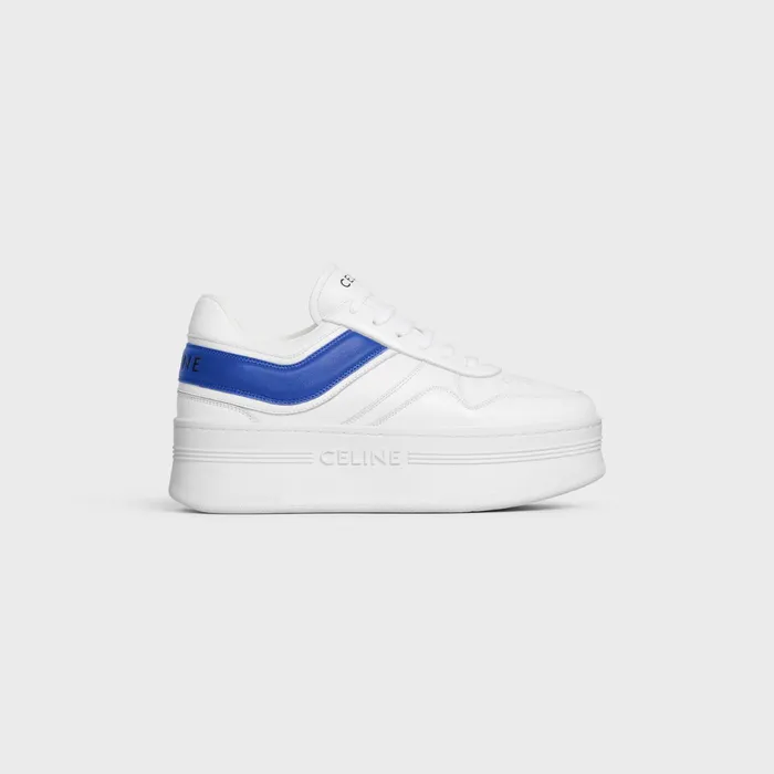Block Sneakers With Wedge In Calfskin Optic Whiteblue Women CELINE SNEAKERS