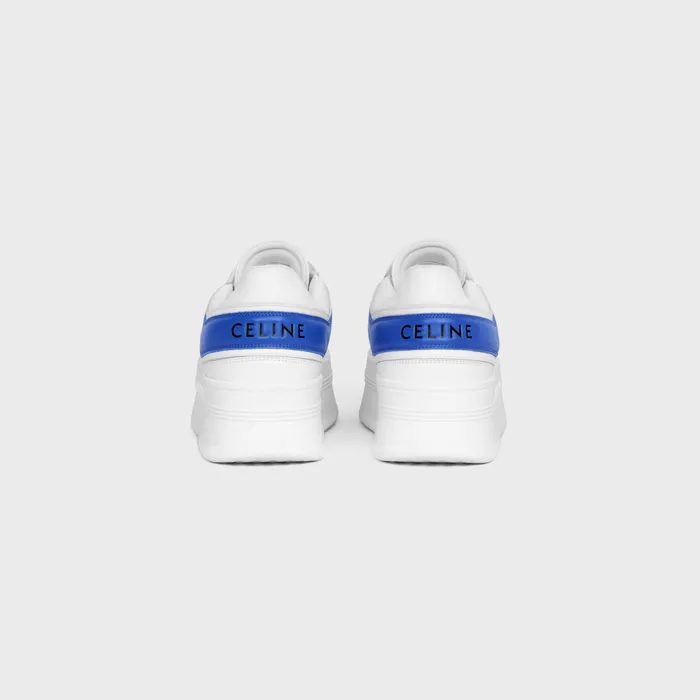 Block Sneakers With Wedge In Calfskin Optic Whiteblue Women CELINE SNEAKERS