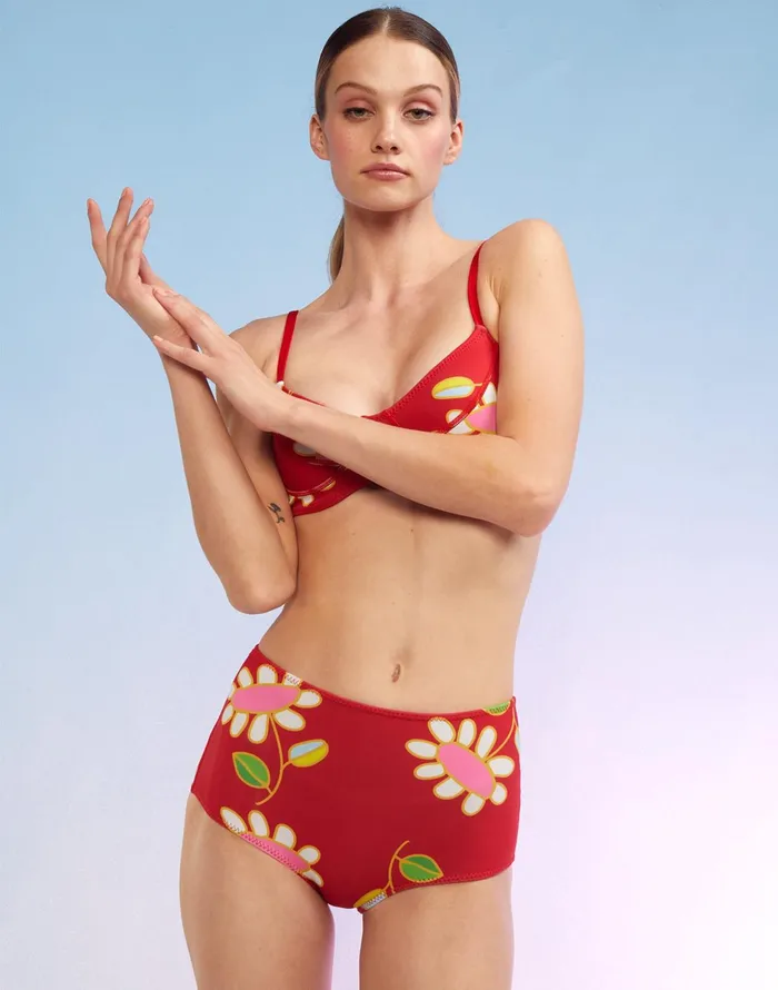 Blossom Neoprene Bikini Top 8211 Rdmlt Women Cynthia Rowley Surf and Swim