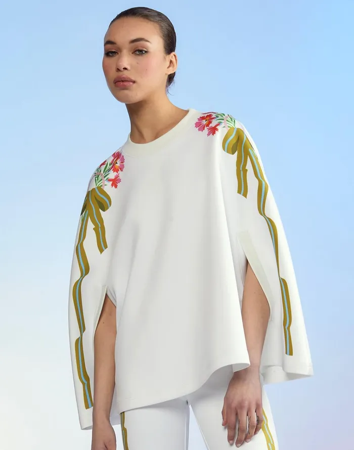 Bonded Capelet 8211 WhiteS Women Cynthia Rowley Tops