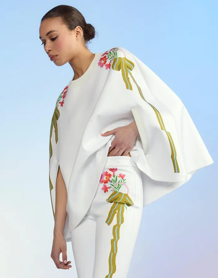 Bonded Capelet 8211 WhiteS Women Cynthia Rowley Tops