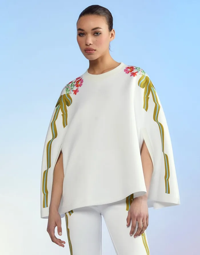 Bonded Capelet 8211 WhiteS Women Cynthia Rowley Tops
