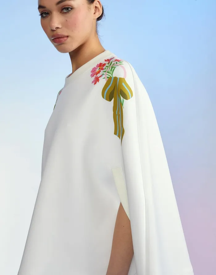 Bonded Capelet 8211 WhiteS Women Cynthia Rowley Tops