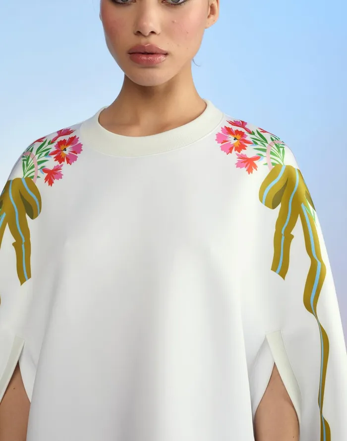 Bonded Capelet 8211 WhiteS Women Cynthia Rowley Tops