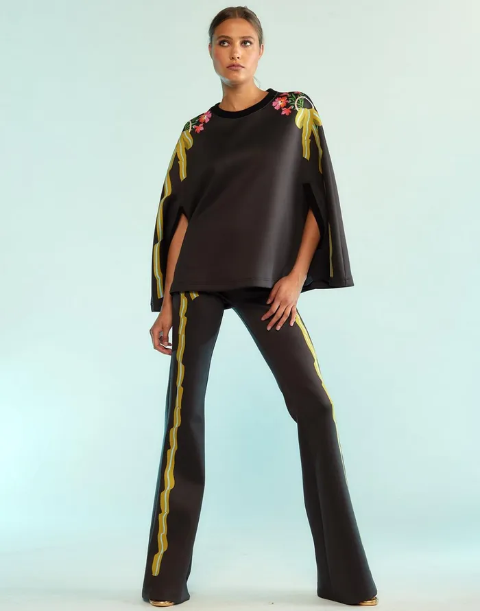 Bonded Fit And Flare Pants 8211 Black Women Cynthia Rowley Bottoms