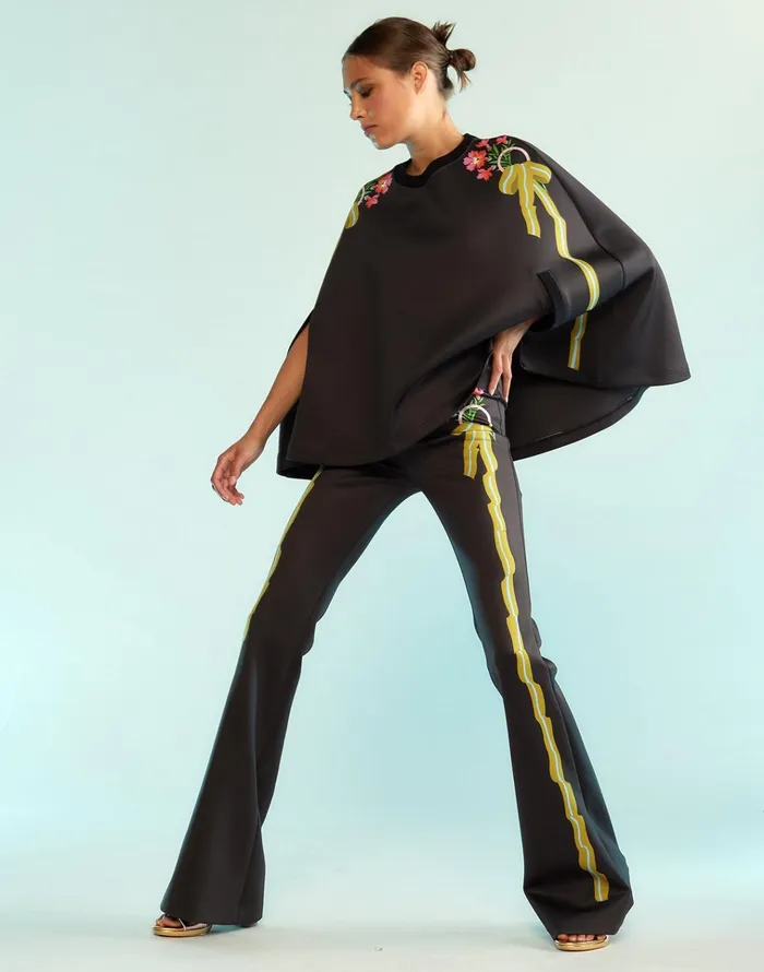 Bonded Fit And Flare Pants 8211 Black Women Cynthia Rowley Bottoms