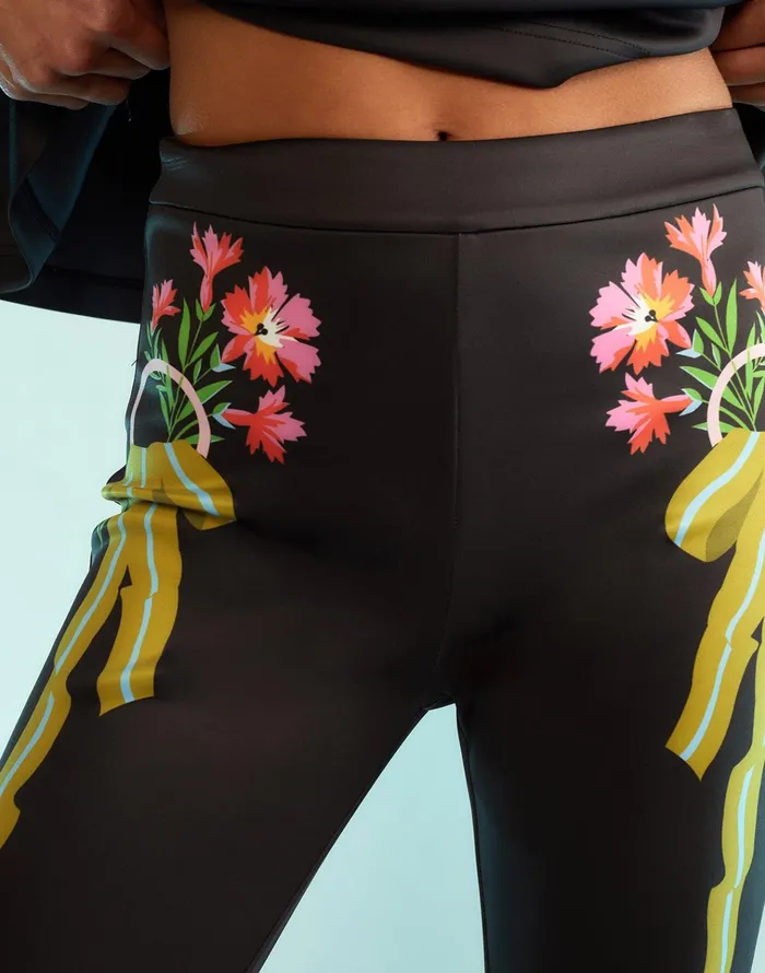 Bonded Fit And Flare Pants 8211 Black Women Cynthia Rowley Bottoms