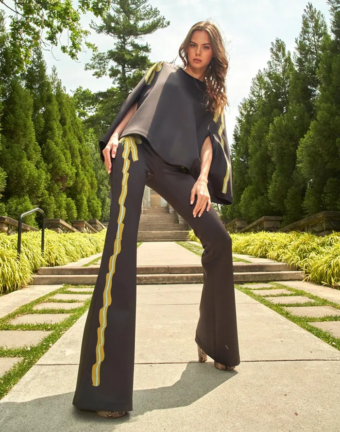 Bonded Fit And Flare Pants 8211 Black Women Cynthia Rowley Bottoms
