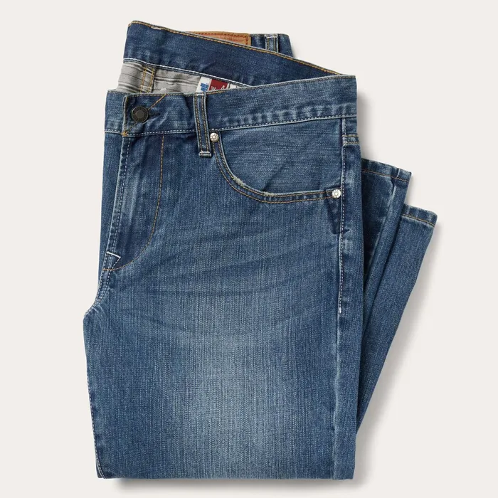 Boot Cut Men Stetson 1014 Rocker Fit Jean Blue
