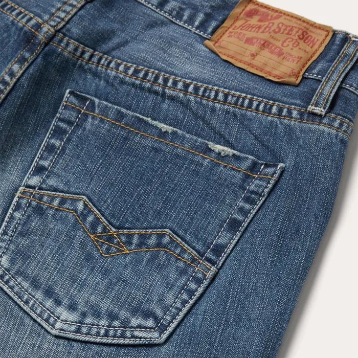 Boot Cut Men Stetson 1014 Rocker Fit Jean Blue