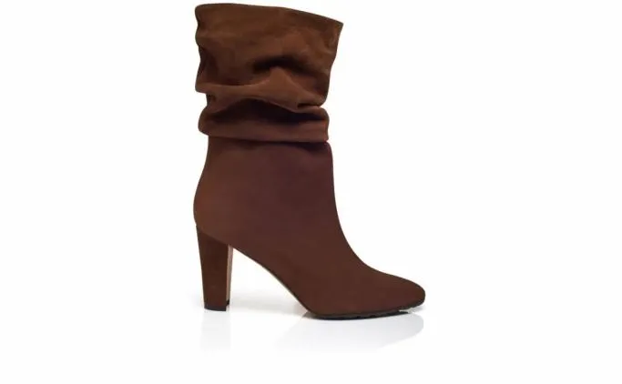 Boots Women Manolo Blahnik CALASSOBrown Crosta Mid Calf Boots Boots Women Manolo Blahnik CALASSOBrown Crosta Mid Calf Boots